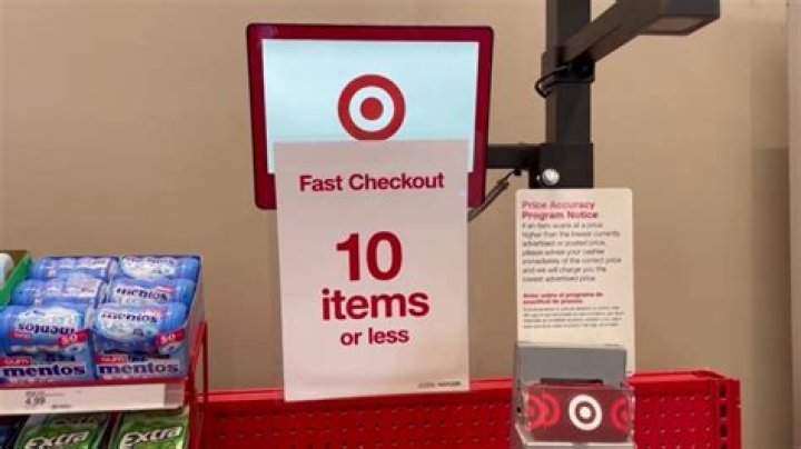 15 ___ or less (checkout lane sign)