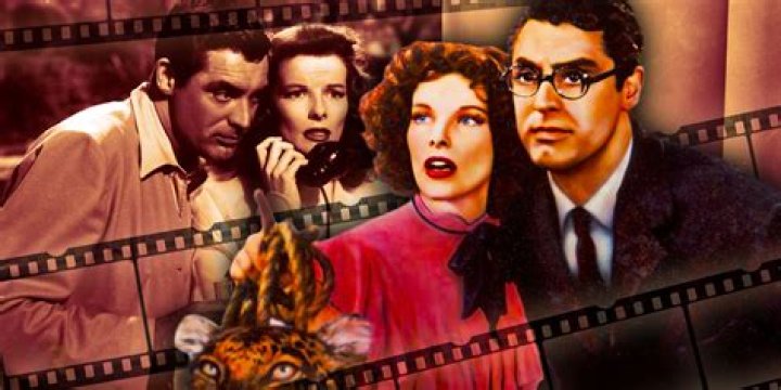 1938 comedy starring Cary Grant and Katharine Hepburn as a mismatched pair tracking down an escaped leopard: 3 wds.