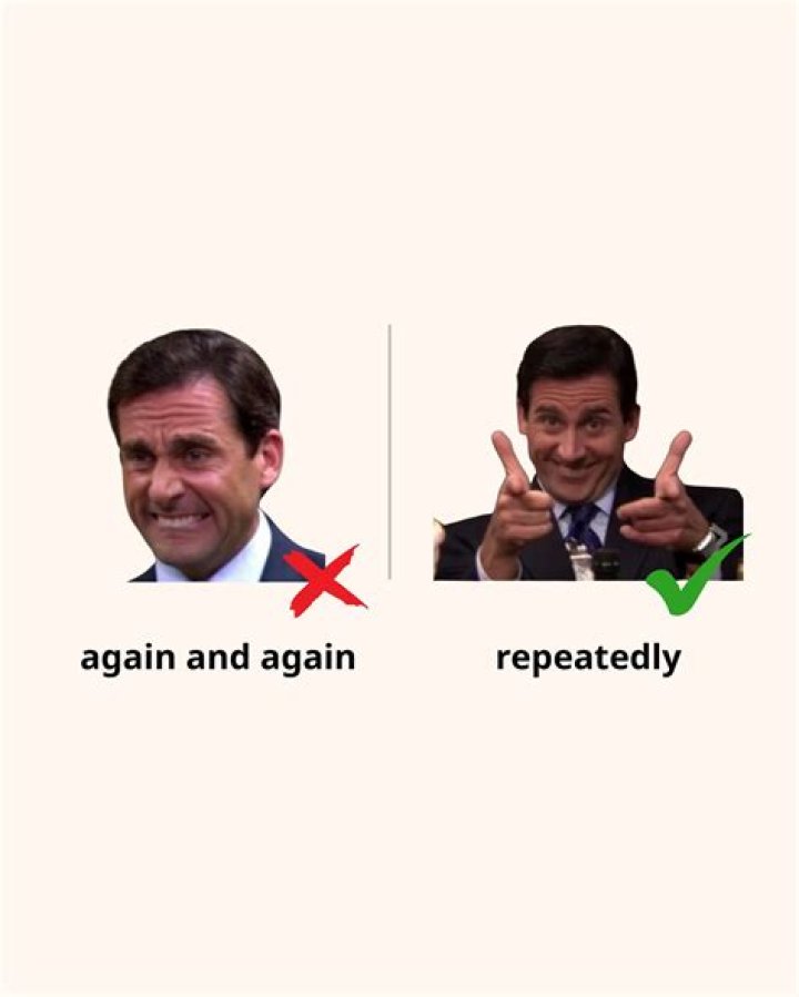 Again ___ again (repeatedly)