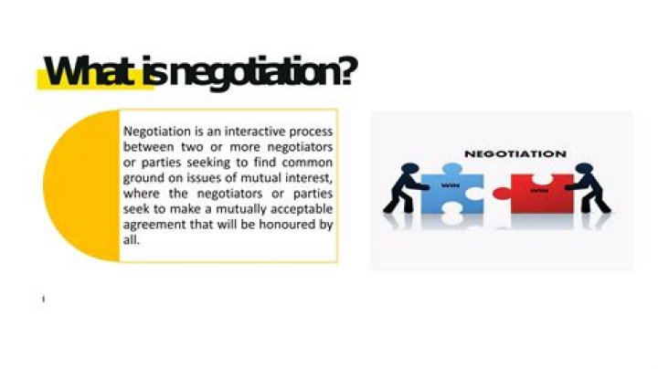 Agreement between negotiators