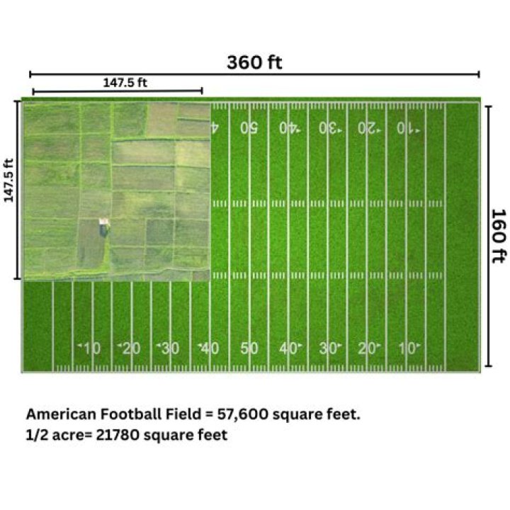 Amount of yards advanced on a football field