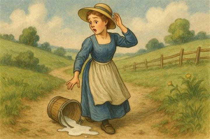 Animal tended to by a milkmaid