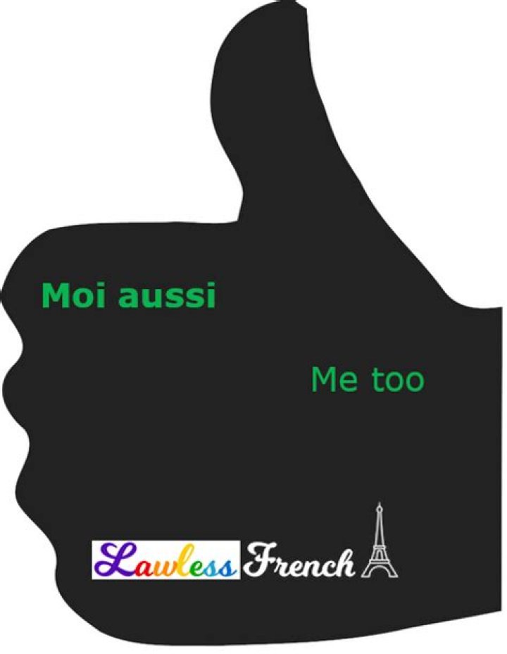 ___ aussi (Me too in French)
