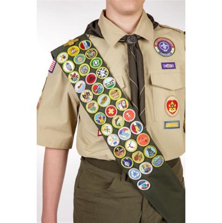 ___ badge (patch on a Boy Scout's sash)