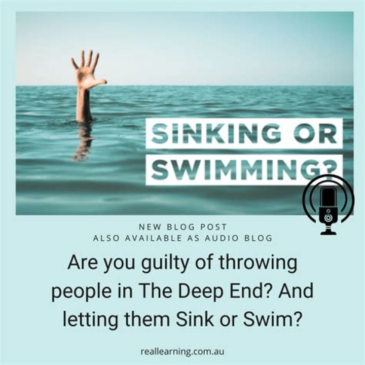 Be thrown in at the deep ___