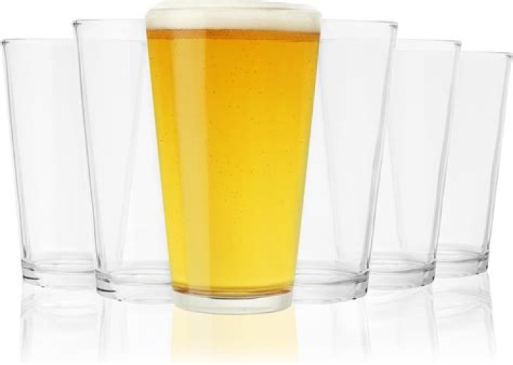 Beverage in a pint glass