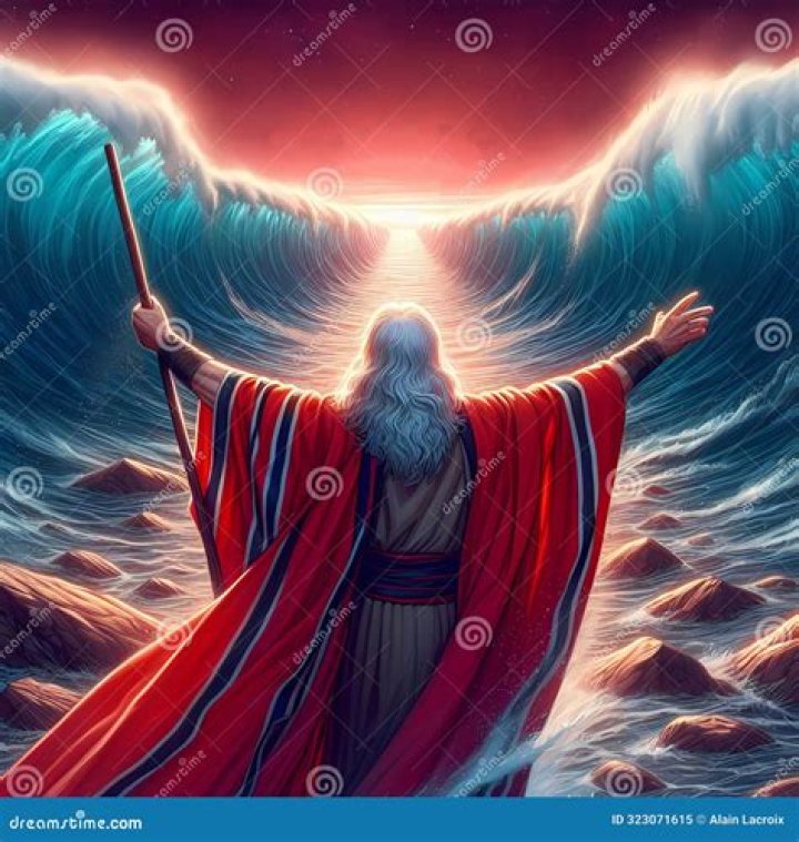 Biblical figure who parted the Red Sea in Exodus