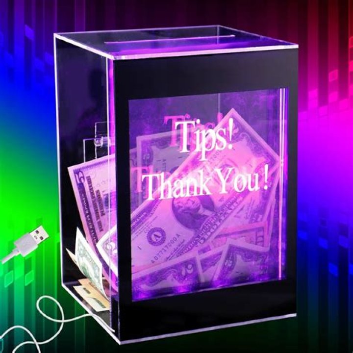 Bills often dropped in a tip jar