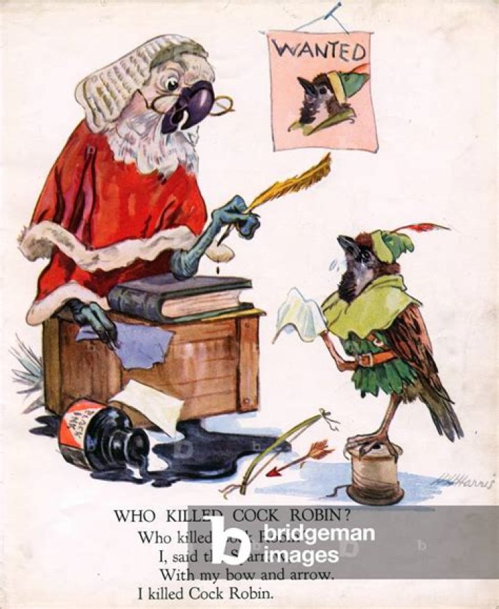 Bird that killed Cock Robin according to the nursery rhyme