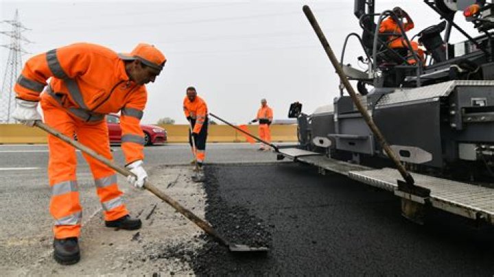 Black goo used in road repair