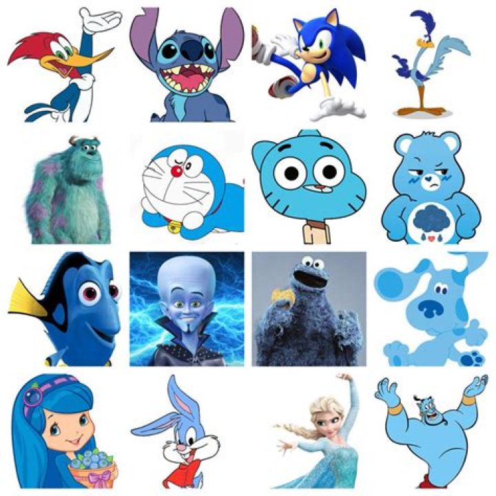 Blue cartoon character
