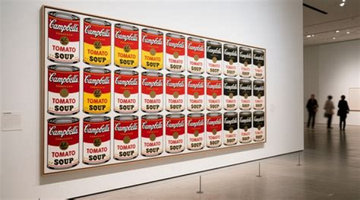 Brand on soup cans once painted by Andy Warhol