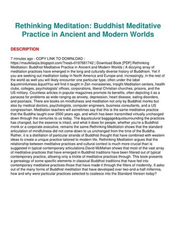 Buddhist meditative practice