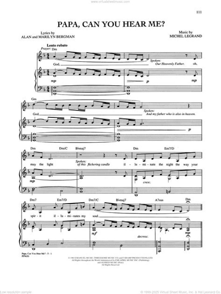 ___ Can You Hear Me? (song from Yentl)