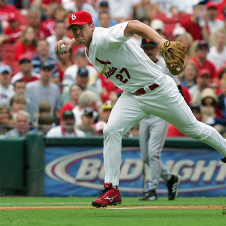 Cardinals outfielder/first baseman who had All-Star Game appearances in 20 seasons: 2 wds.