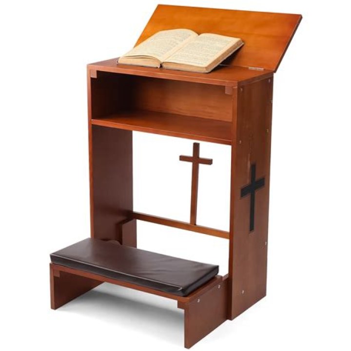 Church fixture with kneelers attached