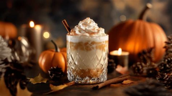 Coffee drink that may be pumpkin spice-flavored