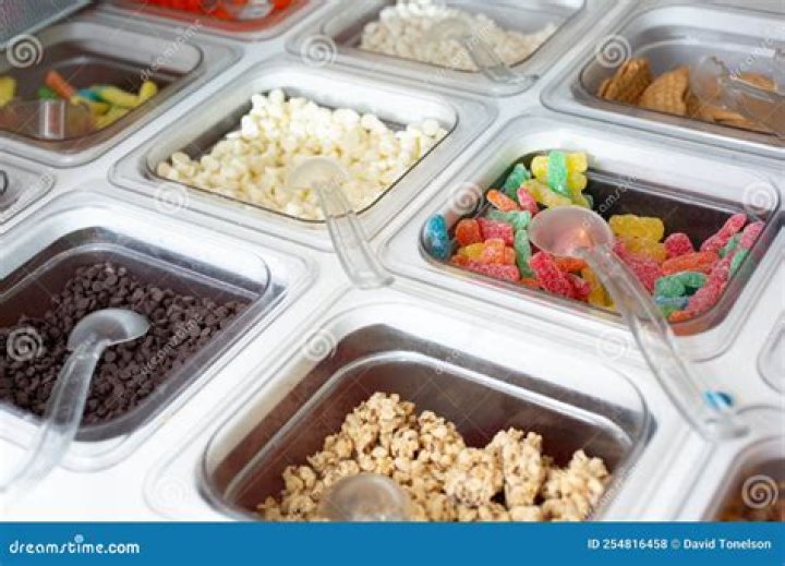 Cookies crumbled as a frozen yogurt topping