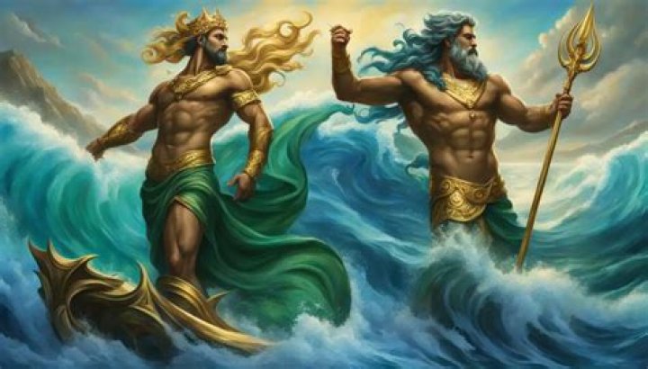 Deities like Poseidon and Neptune: 2 wds.