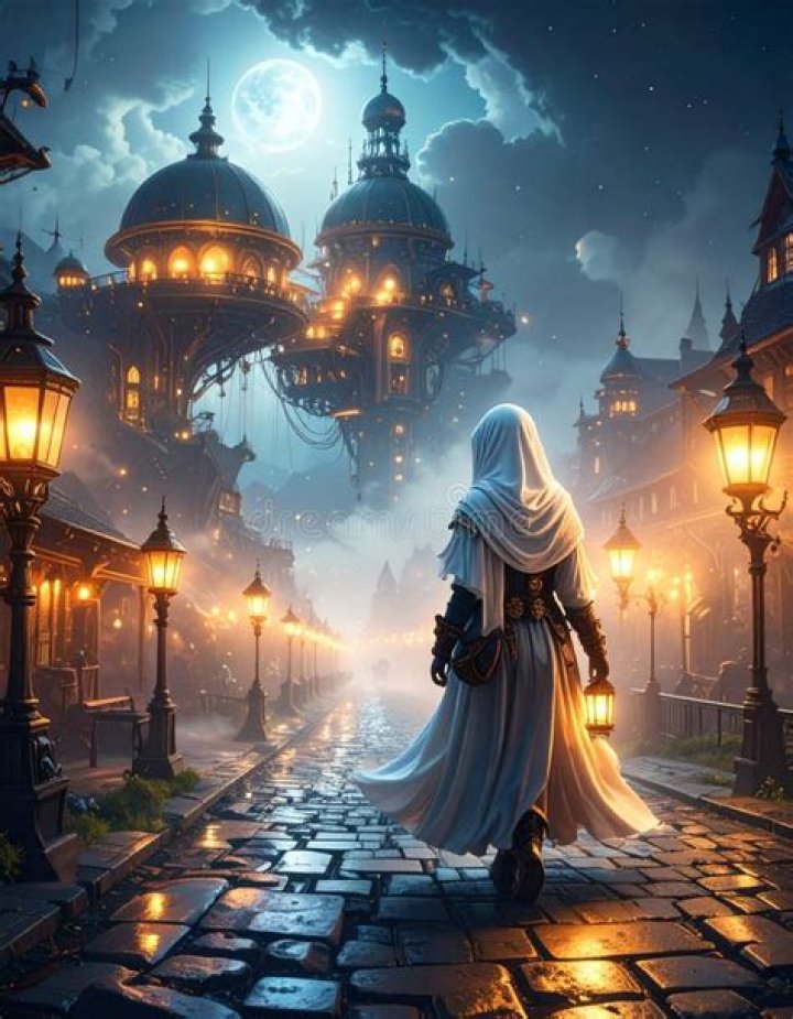 Dimly ___ (not bright)