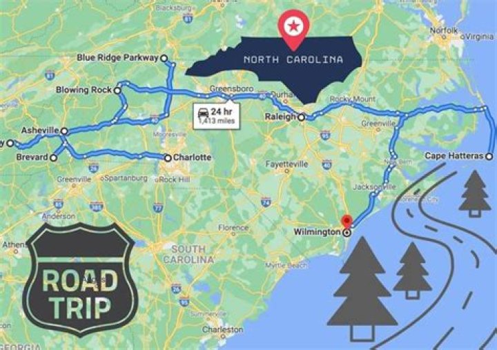 Direction from Tennessee to North Carolina