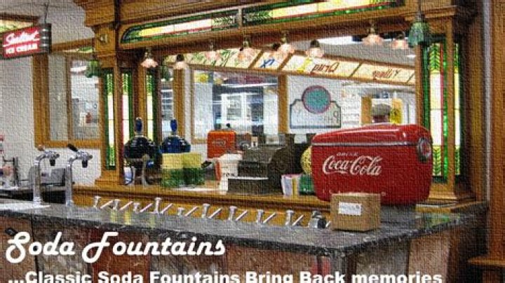 Drinks at old-timey soda fountains