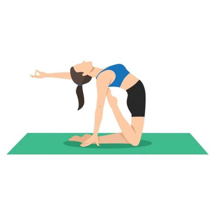 Exercise discipline with a camel pose