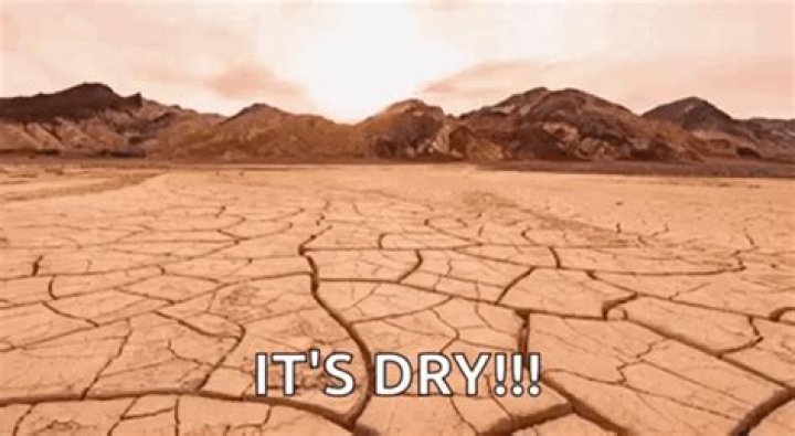 Extremely dry like a desert