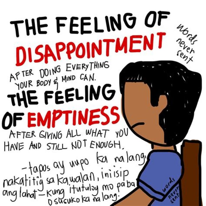 Feeling of disappointment