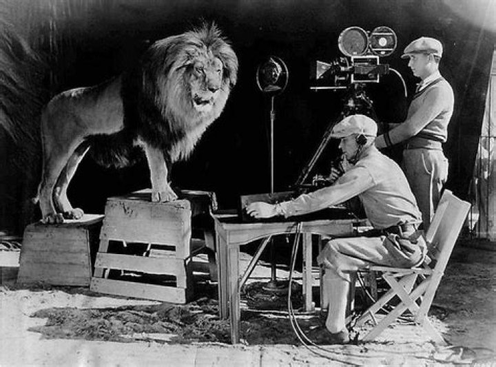 Film studio with a lion mascot