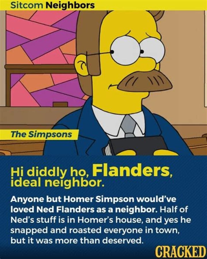 ___ Flanders Homer Simpson's good-natured neighbor