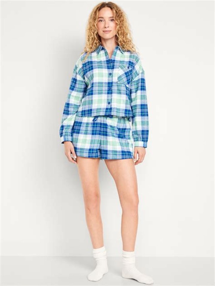 Flannel bedwear for short