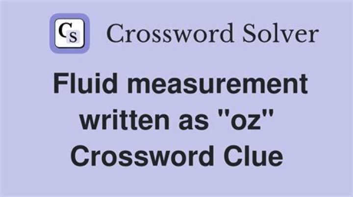Fluid measurement written as oz