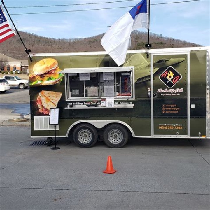 Folded food truck food in a shell