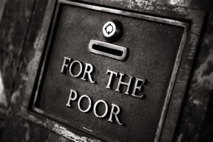 ___ for the poor (charity)
