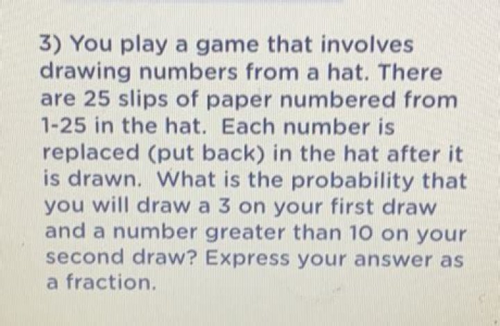 Game that involves drawing numbers