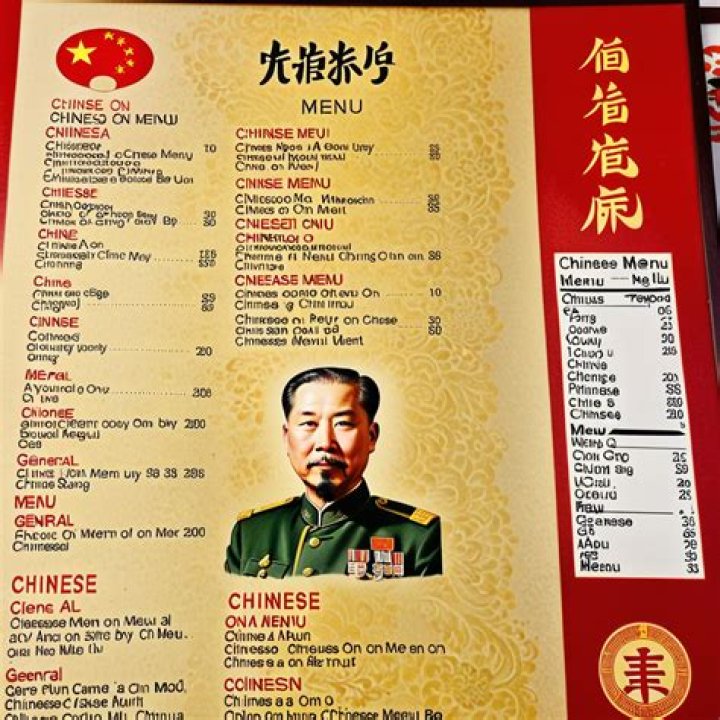 General on a Chinese menu