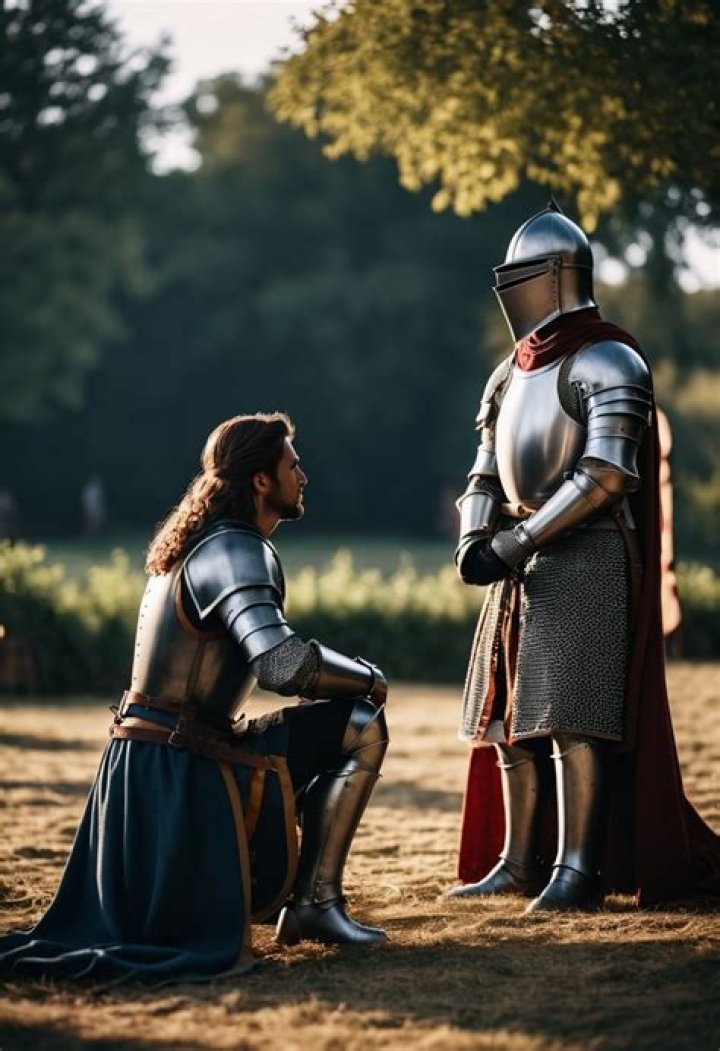 Get into position to be knighted