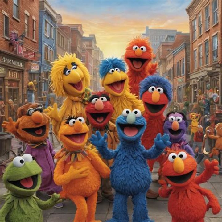 Giggly Sesame Street character