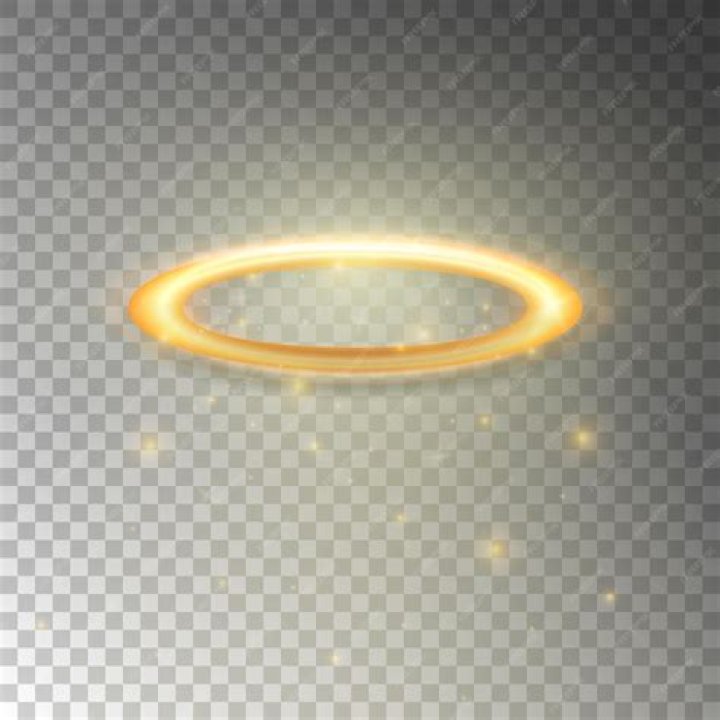 Glowing ring above an angel
