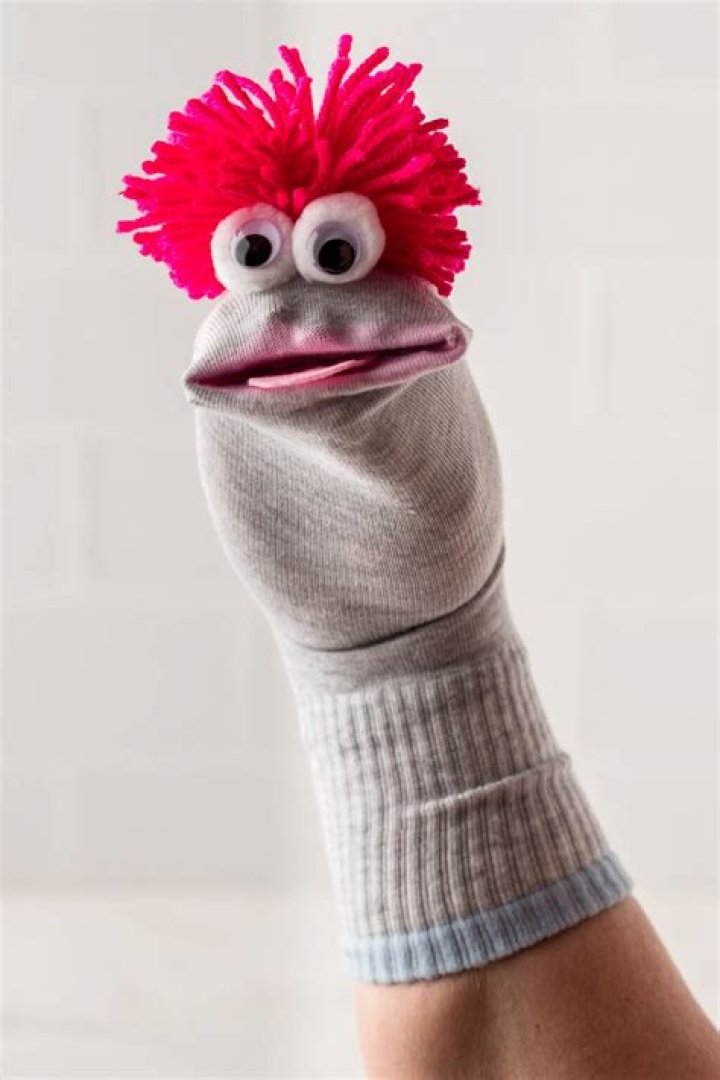 Googly part of a sock puppet