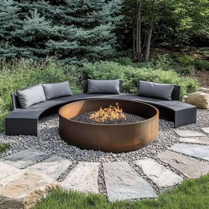 Grayish debris in a firepit