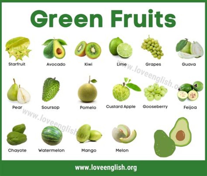 Green fruit with brown skin