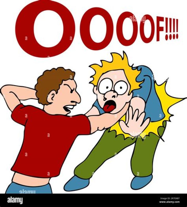 Grunt after being punched in the stomach