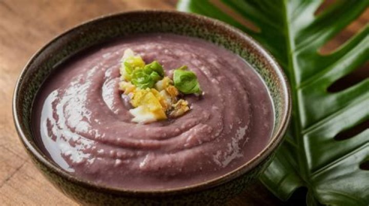 Hawaiian food made from mashed taro root