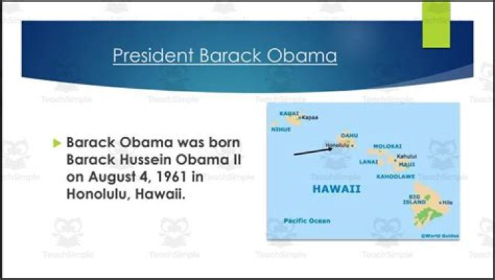 Hawaiian island where Barack Obama was born