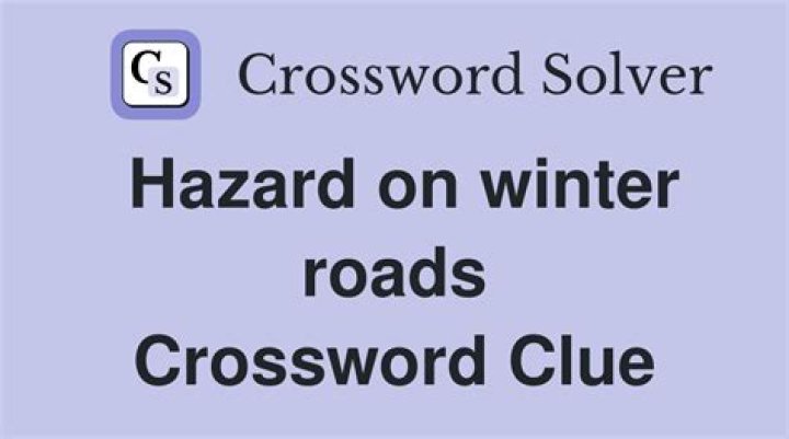 Hazard on winter roads