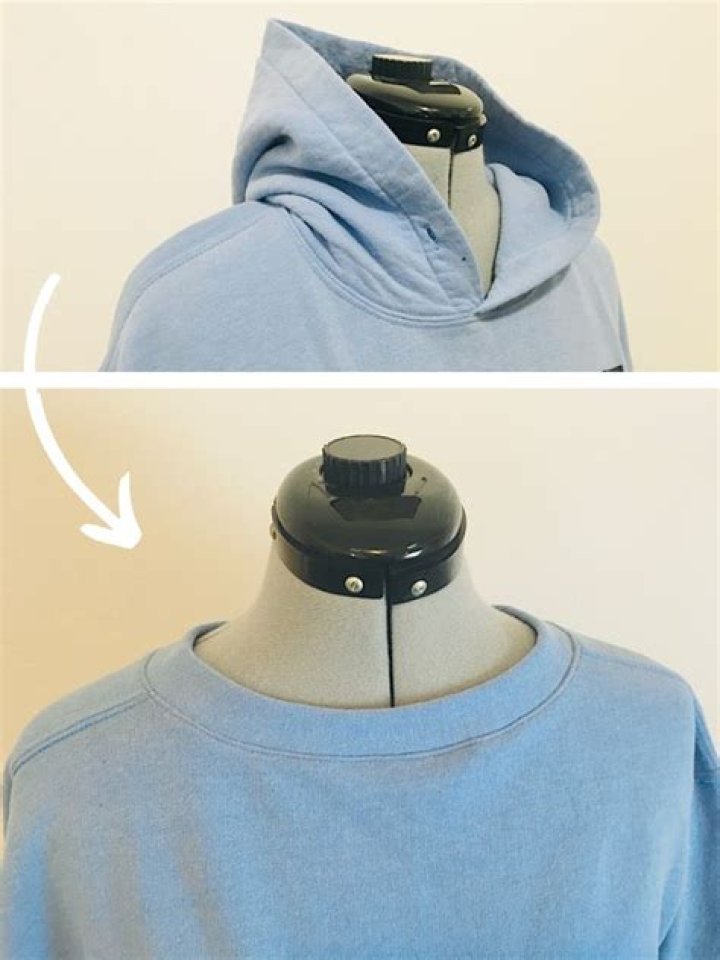 Head covering attached to a sweatshirt