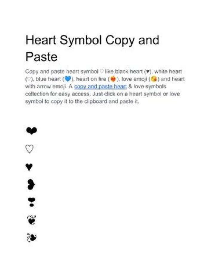 Heart symbol in a text message for example