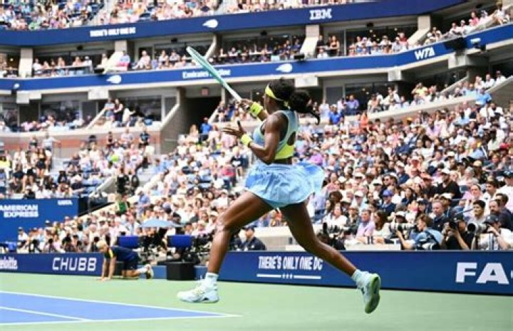 High arcing tennis shot